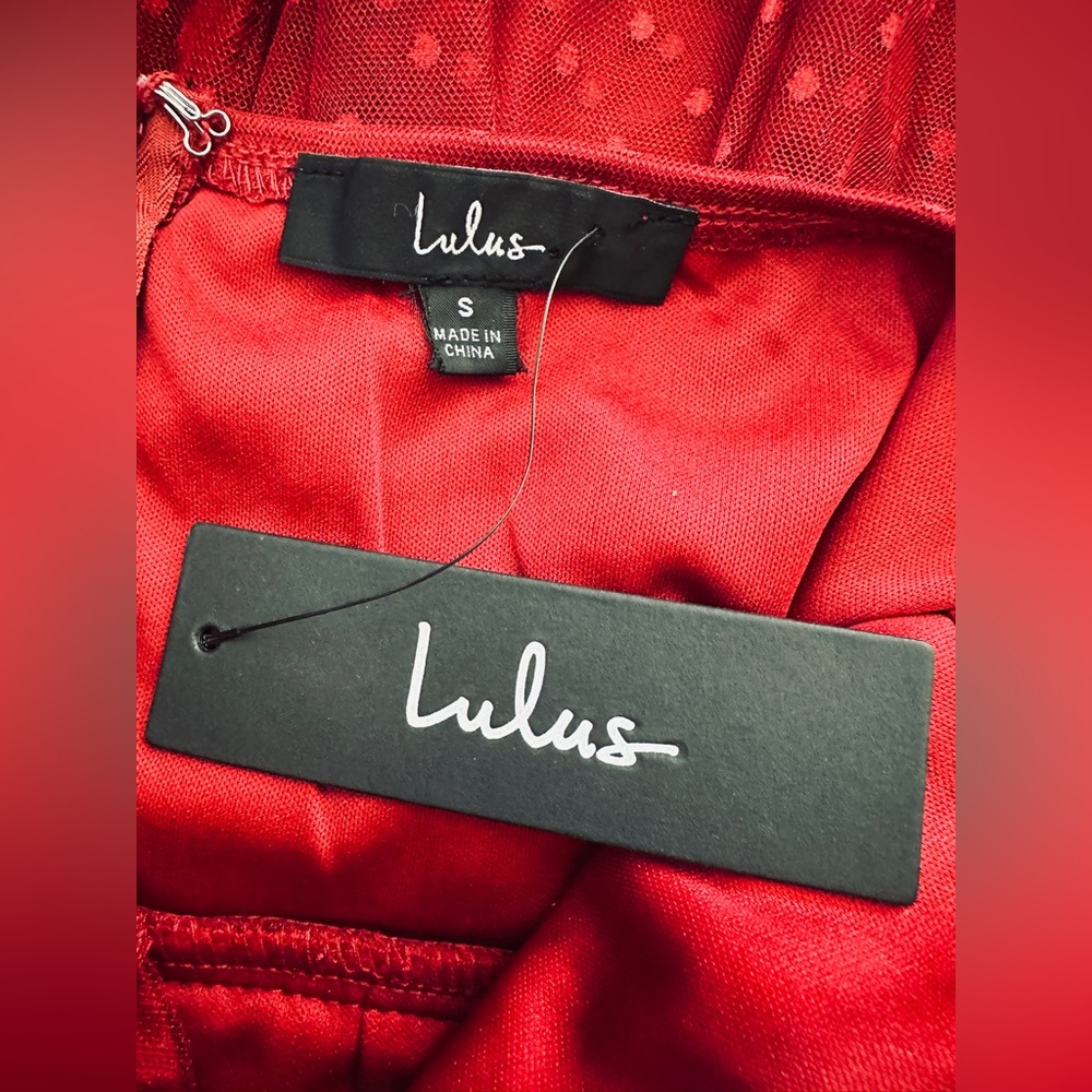 Lulu's Red Strapless Midi Dress - Picture 10 of 15